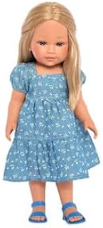 Light Denim Maxi Dress with Delicate Little Flowers for 18 Inch Kennedy and Friends Dolls