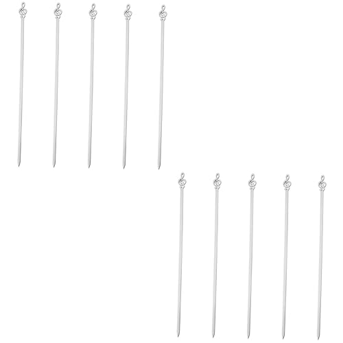YARNOW 10pezzi Spiedini Da Barbecue Acciaio Inossidabile Con Testa Nota Musicale Per Grigliate Di Carne e Verdure Perfetti Per Feste All Aperto e Campeggio