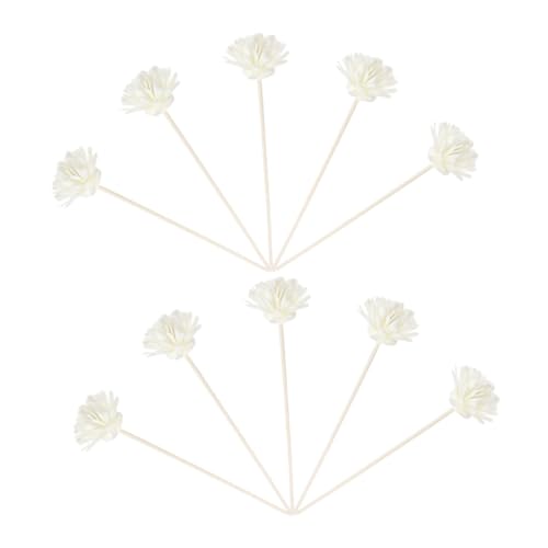 Mobestech 10Pcs Rattan Diffuser Sticks Flower Aroma Replacement for Home Decor Wedding Aromatherapy Accessories Enhance Fragrance Any Space