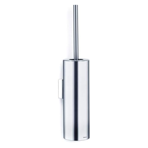 Image of blomus Wall-Mounted Toilet, matt Brushed, Closed, Silver, H 46 cm, L 11 cm, O 9 cm