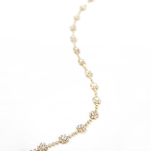 Rhinestone Diamond Flower Waist Belt Decorative Rhinestone Dress Belt2