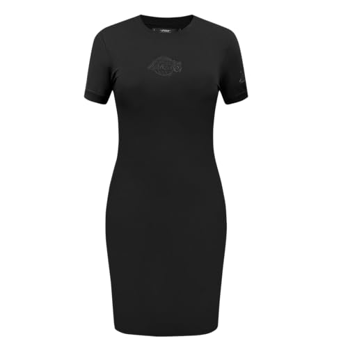 Pro Standard Womens NBA Los Angeles Lakers Classic 3BK Body CON Dress Triple Black 2XL
