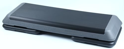 AemaSport Aerobic Step Fitness para Ejercicios Cardio con Goma y 2 Bases - Superficie Grande 110x42cm - Materiales Duraderos de Polipropileno (PP) - Entrenamiento hasta 250kg