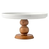 ケーキスタンド アフタヌーンティースタンド ケーキ展示用 お菓子皿 デザートスタンド 果物収納 結婚式 誕生日 パーティ 陶器+木製