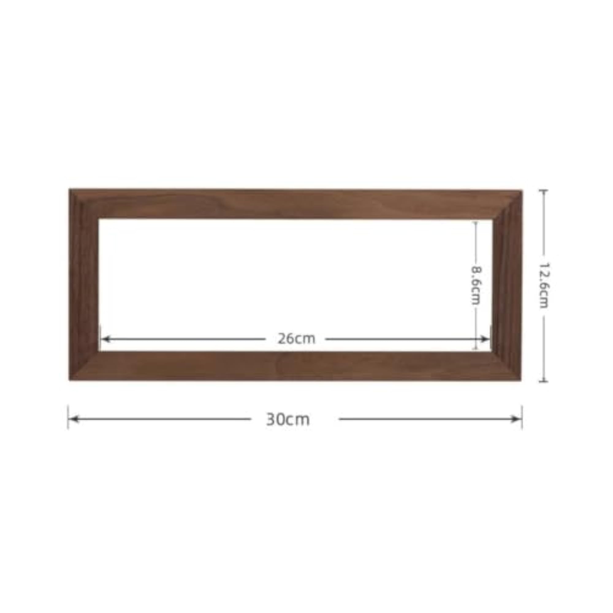 Walnut Wood-Grain Switch Surround Frame, Rectangular