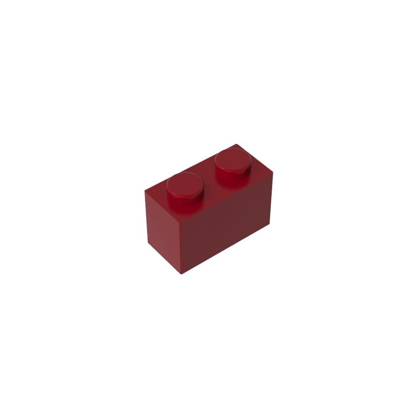 3065 bricks Brick 1x2 Without Bottom Tube 50 Pieces GDS-1545 Compatible with Lego Building Blocks Color:Dark Red โ image 1