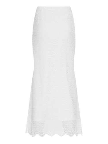 Womens High Waisted Bodycon Midi Skirt Summer Floral Lace A Line Casual Formal Work Office Skirts4