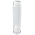 AQUATICLIFE 10" x 2.5" Translucent Refillable Reusable Water Filter Cartridge for DI Resin and Other Media
