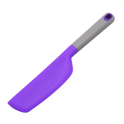 Tofficu Espátula de Silicona Púrpura para Cocina y Repostería Diseño con Asa para Colgar y Fácil Almacenamiento, Adecuado para Remover Mermelada y Cremas
