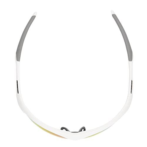 Rawlings Cleat Chaser Blade Sport Sunglasses for Men, Shiny White/Rainbow Mirror, 69mm4