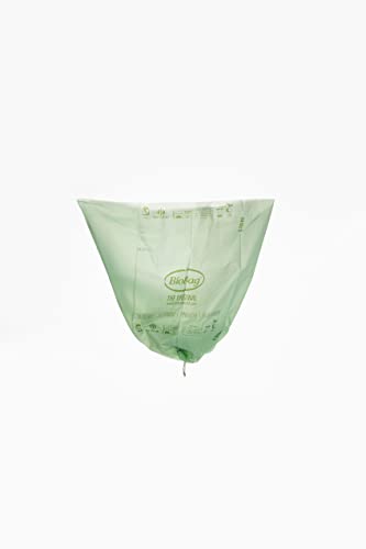 BioBag Lot de 30 sacs poubelle bio 100 % compostables bio ECO 6 l Cover