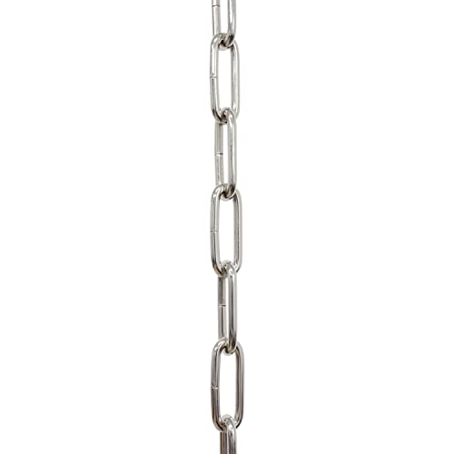 Image of RCH Hardware CH-S59-395-PN Steel Chandelier Chain 7 Gauge, Polished Nickel (1 Foot)