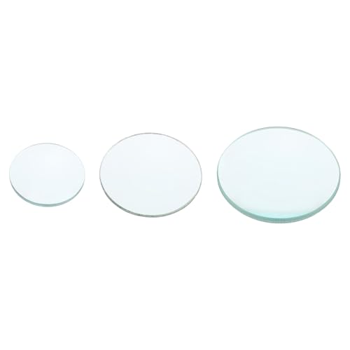 Image of 25mm, 40mm, 60mm Diameter Double Convex Lens Physics Teaching Tools, Convex Mirror for Magnifier, Optical Lenses Kit for Junior High School Physics Laboratory Experiment Double Concave Lens