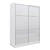 MKS MEBLE Kledingkast met Lacobel Glas – Stijlvol Garderobekast met Schuifdeuren – Slaapkamerkast met 2x Kledingstang…