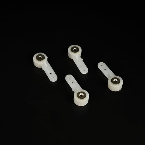 4PCS RC Airplane Landing Gear Front Wheel Steering Arm Nylon Servo Suspension Arm for RC Plane Helicopter Aircraft DIY Model Plane Parts (2mm Hole)