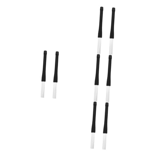 Levemolo 4 Pairs Retractable Wire Drum Brush Telescoping Brush for Jazz Drum Set for Drummers and Beginners