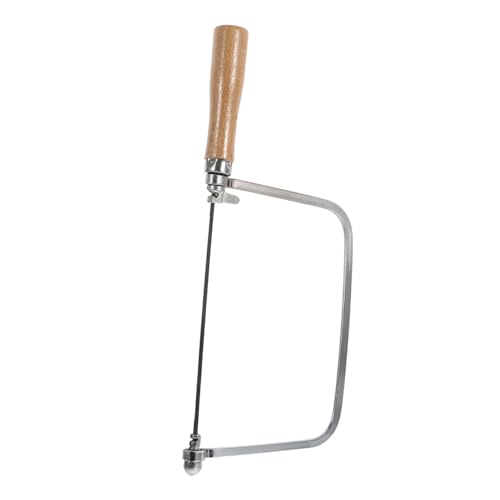 Tofficu 1 Ensemble Scie à Chantourner Miniature avec Cadre Acier U Outil de Sculpture pour Poignée Ergonomique et Lames Incluses