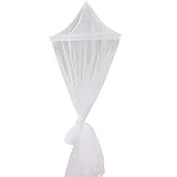 Mosquitera, mosquitera de Cama, mosquitera Universal de cúpula Blanca, mosquitera de Cama portátil, para Viajes, Cama Doble, Cama Individual, Cuna o Cama Infantil. (Blanco)