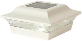 Outdoor White Aluminum Imperial Solar Post Cap (2-pack) 4 In. X 4 in Manufactured From Durable Cast Aluminum