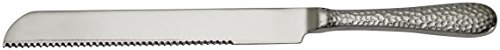 Majestic Giftware CKHS Challah Knife, 12-Inch, Hammered Silver