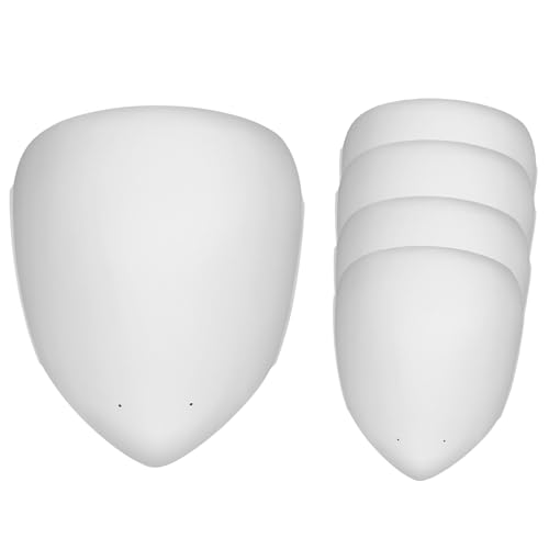 5&10 Packs DIY Cosplay Mask Blank White Plastic Full Face Mask No Hole Paintable Anime Craft Costume Mask (5)