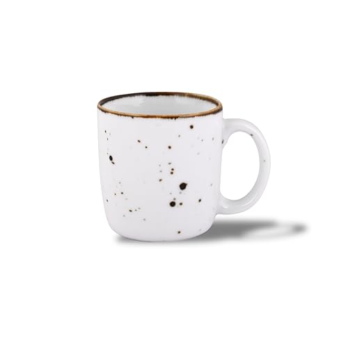 Image of Hitkari Potteries Porcelain White Sparkle Coffee Mugs Set 6 | for Morning & Evening Tea /Coffee | Home & Kitchen | Coffee Cup (SL-4)