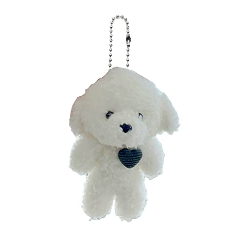 Fiauli orte-clés en Peluche Ours en Peluche, Mini Peluche en Coton PP entièrement rempli de poupée en Peluche, Doux et Facile à Nettoyer, Ours Blanc, Animal, Porte-clés, Pendentif, Sac, accessoi Cover