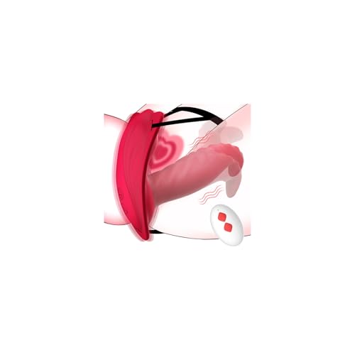 Tragbare Vibration Sexspielzeug für Frauen solo mit10 Rotations- & Vibrationsmodi Höschen Butterfly Vibrator mit Bondage Klitoris Stimulation für Sie mit Fernbedienung Sextoysets für Paare Sex