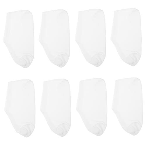 Healeved Moisturizing Socks Set Foot Moisturizer Socks for Dry Skin Anti-Slip Socks 4 Pairs White Pack