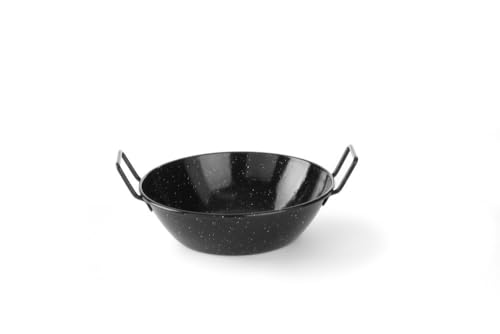 Plats paëlla émaillés en acier noir poêles traditionnelles HENDI 622858