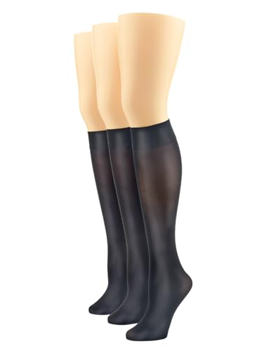 Image of HUE Women's Soft Opaque Knee High Socks for Women (Pack of 3)