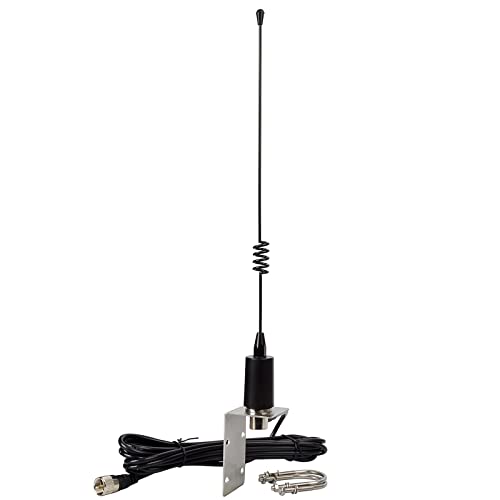 Image of TWAYRDIO VHF Marine Antenna, 156-163MHz 50W Boat Radios Antennas with 16.4ft Coaxial Cable (SO239 to PL259 Connector),L-Shape Mounting Bracket and U-Bolt for Midland Uniden Cobra Icom Marine Radio