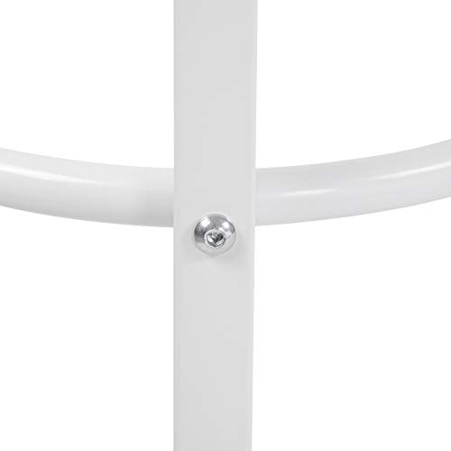 WOLTU Taburete de Bar Juego de 2, Taburete Alto Cocina para Salon Cocina Estructura de Metal, Asiento de MDF, Roble Claro - imagen 8