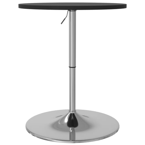 Mesa alta de madera y acero cromado de 60 cm ajustable para desayunos 8