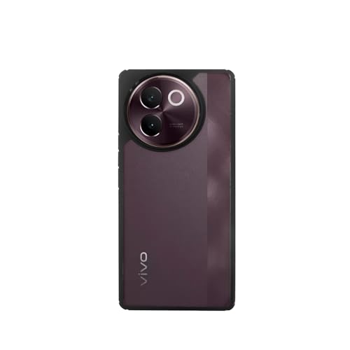 Image of AIBEX Crystal Clear Back Case Compatible with Vivo V30e 5G Back Cover Case | 360 Degree Protection | Shock Proof Design | Transparent Back Cover (PC & TPU, Black Bumper)