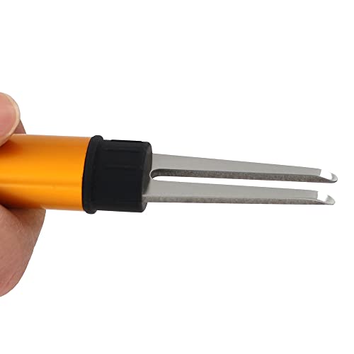 PINMEI Golf Divot Repair Tool Portable Divot Tools for Repairing The Green Stainless Steel Perfect for Men Women Golfer (Gold (1 piece))