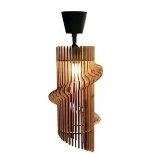 SUNBEET Antique Lantern Pendant Lighting | Natural Wooden Single Light Weaving | Rattan Ceiling Hanging Light Beige Bamboo Ceiling Fixture for Dining Room-Corded Electric