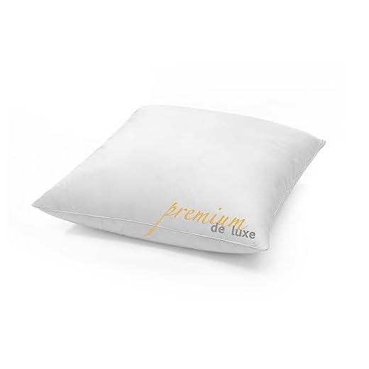 Hanskruchen Premium de Luxe Daunenkissen, 100% Baumwolle, Weiß, 80x80 cm (1er Pack)