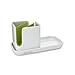 Full Circle Stash, Ceramic Sink Caddy, Green and White