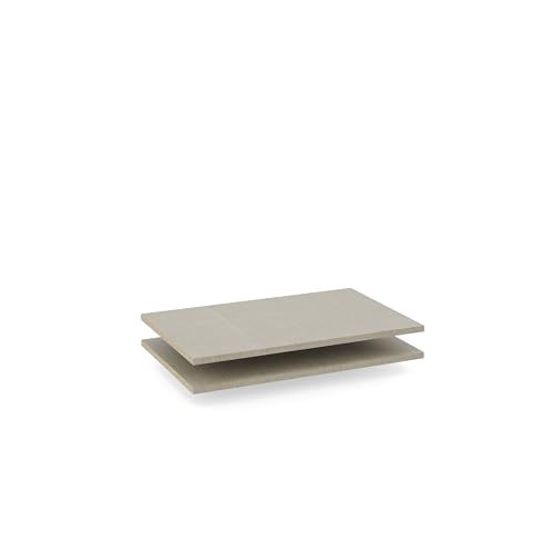 Rauch Möbel Zubehör, Einlegeböden 2er-Set für Elementbreite 65 cm, Farbe Texline Leinenoptik, Maße 63x1,6x40cm