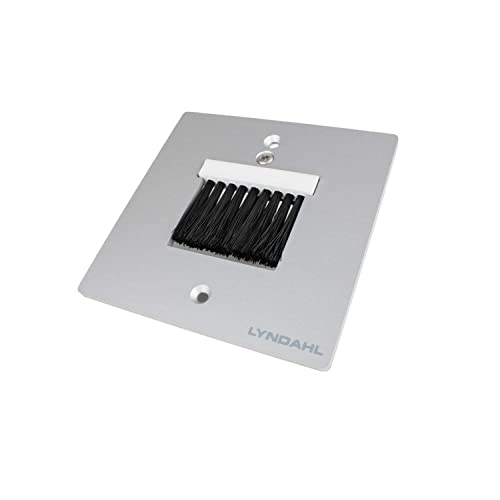 Lyndahl Lautsprecherblende Multimediablende für Lautsprecher, passend für Unterputzdose/Wandeinbaudose Wandanschlussblenden Surround System Silber Bürste klein