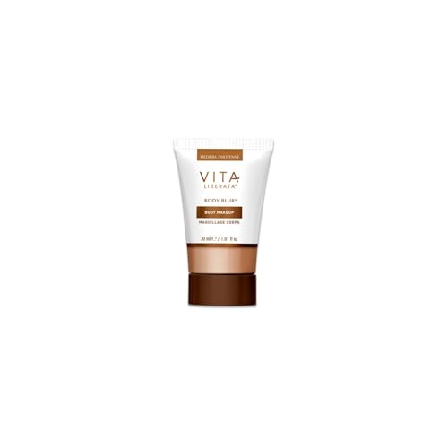 VITA LIBERATA Body Blur Medium 30ml, Travel Size, Wash Off Instant Tan, Body Make Up, Water resistant, Disguise Imperfections, Flawless Finish