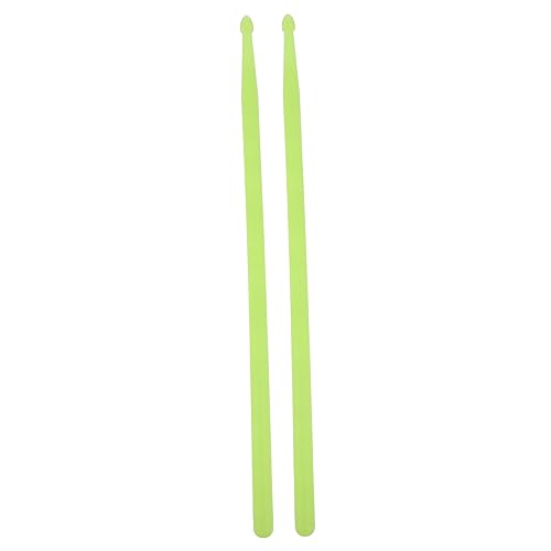 4 baquetas luminosas verdes fluorescentes de nailon para principiantes, tamaño 5A, para batería miniatura 1
