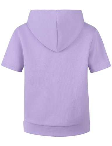 Image of Spring&Gege Boys Lightweight Full Zip Hoodies Short Sleeve Hooded Sweatshirt (5-14 Years)