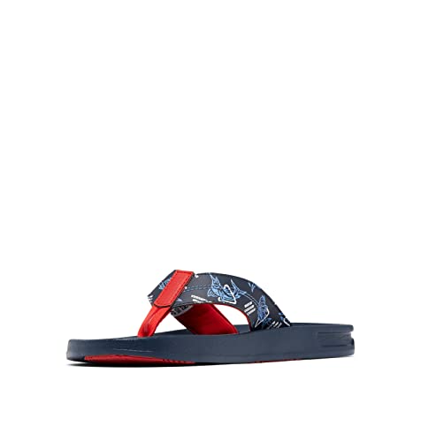Columbia Men's Tidal Ray PFG Flip, Collegiate Navy/Spark Red, 12