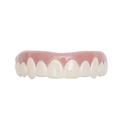 Imako Cosmetic Teeth 1 Pack. (Small, Bleached) Uppers Only- Arrives Flat. Fit at Home Do it Yourself Smile Makeover!