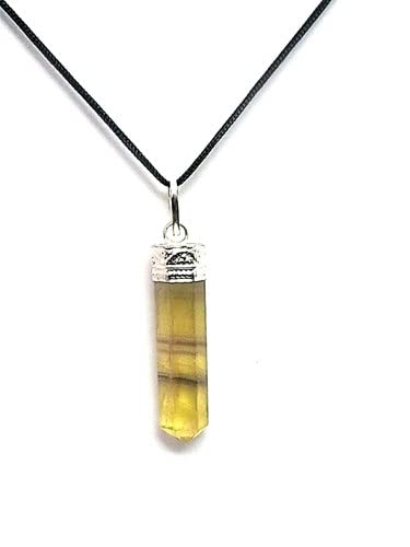 Natural Yellow Fluorite Pencil Shaped Crystal Pendant for Men and Women-image-33