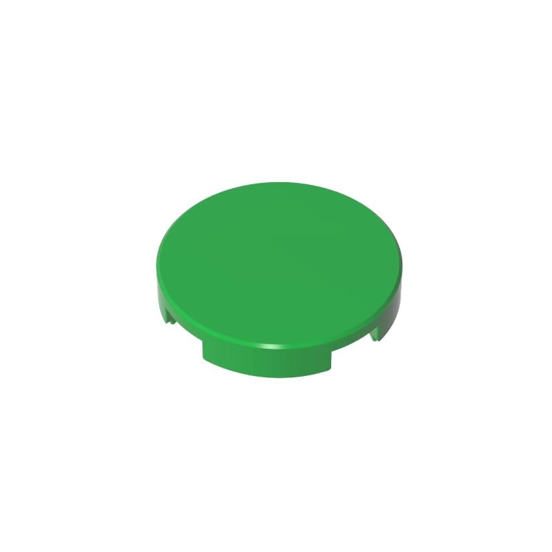 Gobricks 14769 Circular Plate Tile Round 2x2 with Bottom Stud Holder 50 Pieces GDS-611 Compatible with Lego Building Blocks Color:Bright Green