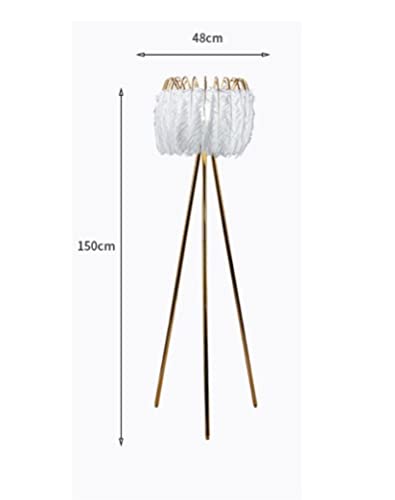 Lámparas de pie para dormitorio con diseño de plumas para evitar luces directas molestas 8