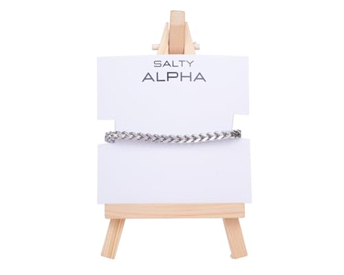 Image of Salty Alpha Anti Tarnish Bracelet for Men | Hand Bands for Boys | Wrist Bracelets for Man | Fashion Jewellery Accessories | Stylish Minimal Jewelry | Gift for Marriage, Birthday, Anniversary